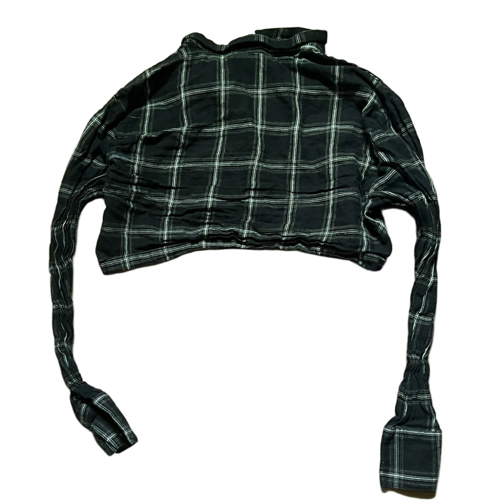H&M Monochrome Black and White Checkered  Cropped Top - Picture 3 of 5